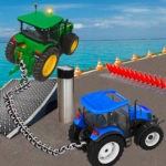 Chained Tractor Towing Simulator