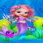 Cute Mermaid Girl Dress Up